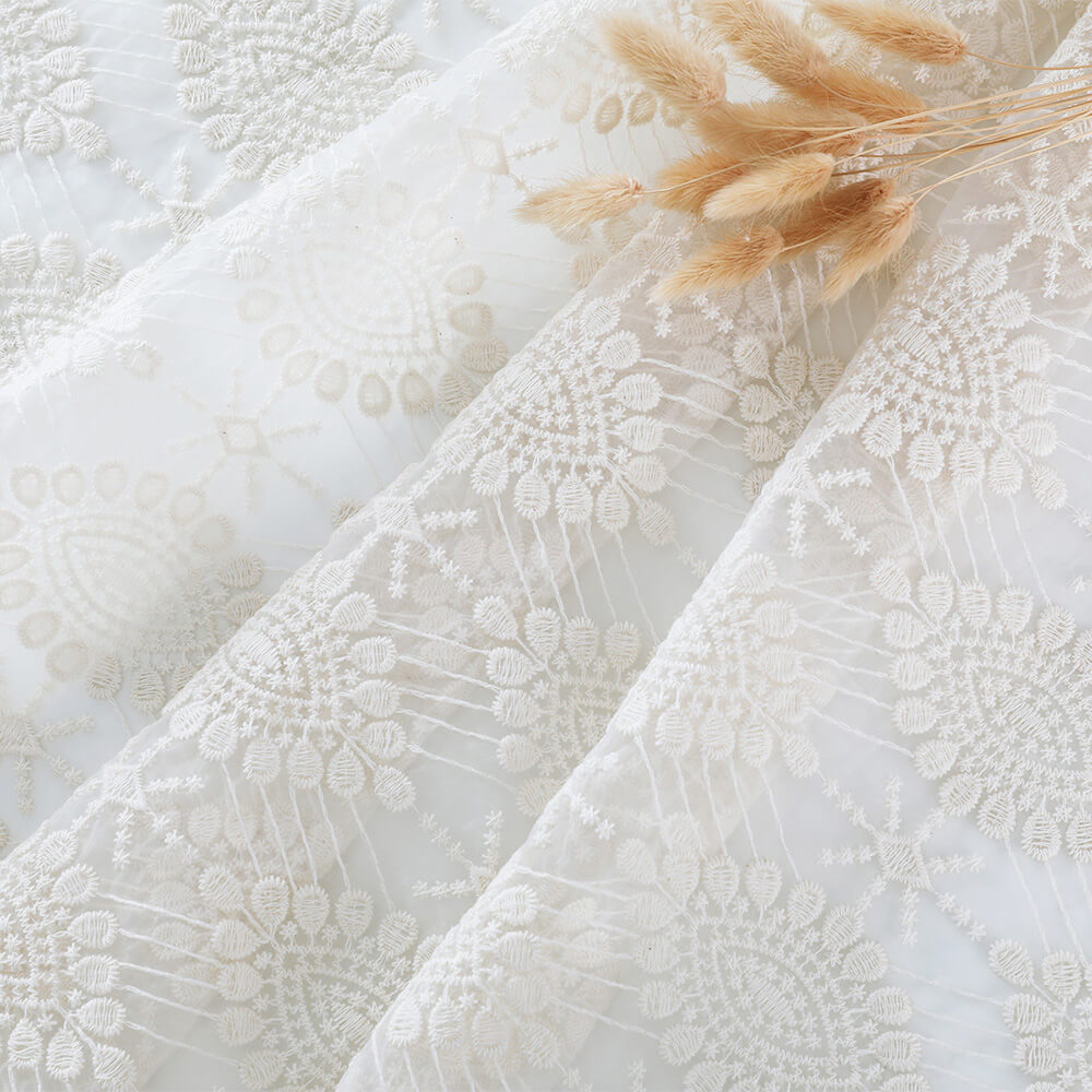Embroidered Fabric Cotton Thread Bridal Cotton for Women's Wear Wholes 4